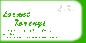 lorant korenyi business card